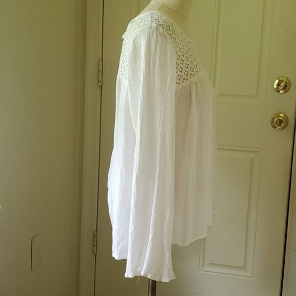 Tunic Blouse Boho Peasant Shirt Top Simply Emma BELL SLEEVE Women's WOMAN'S XL - Picture 5 of 13